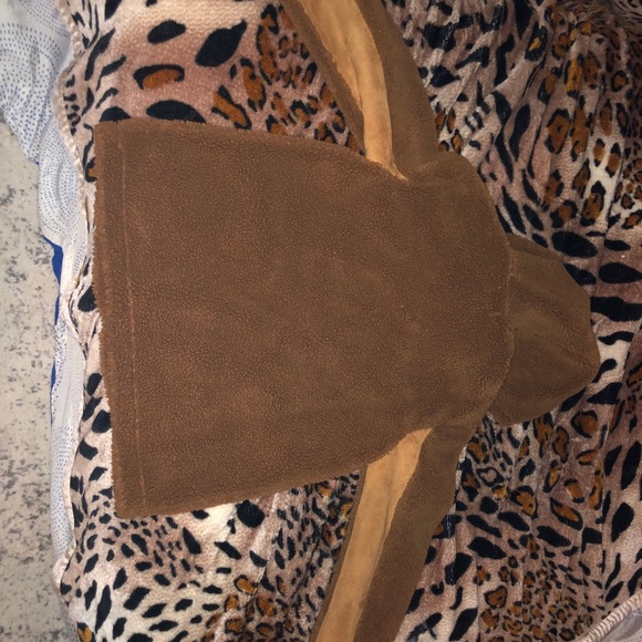 TOP SHOP VINNIE HOODED FAUX SHEARLING JACKET - Picture 2 of 5